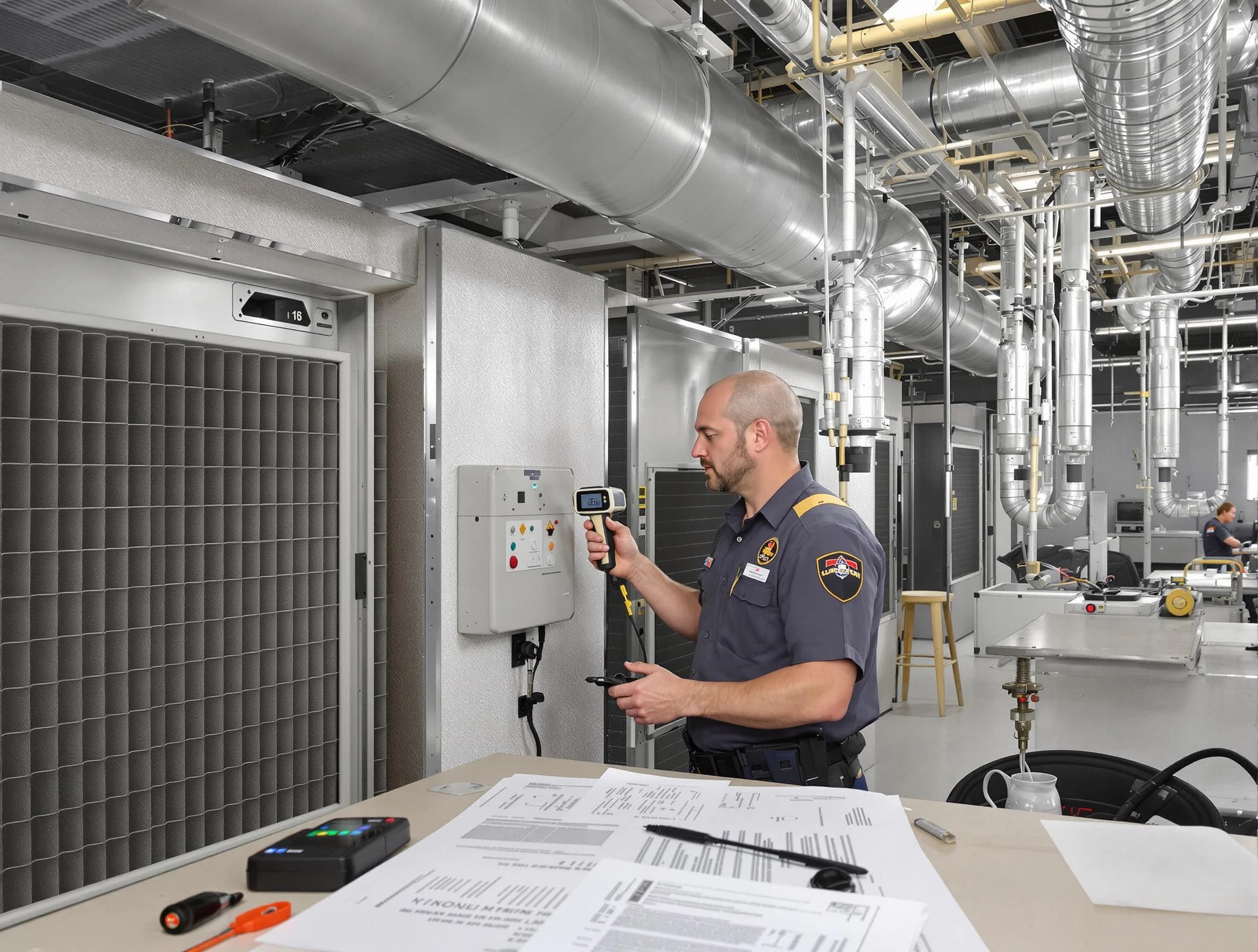 Professional filter system inspection by Bonanza Air Duct Cleaning in Bonanza