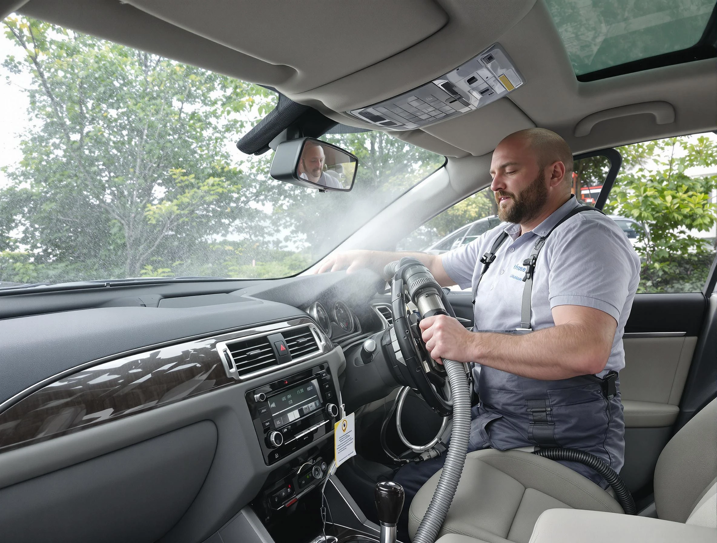 Bonanza Air Duct Cleaning specialist performing professional car duct cleaning in Bonanza